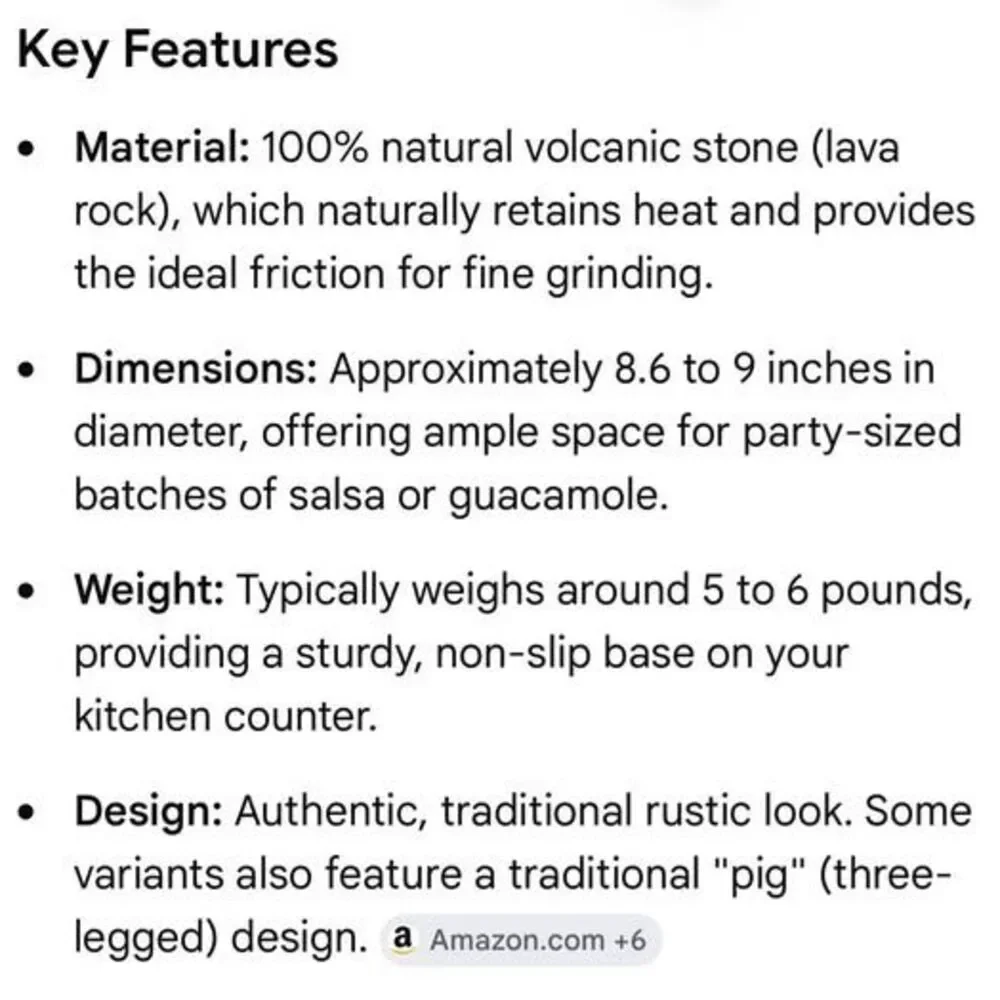 Volcanic rock brand new molcajete bowl mortar and pestle